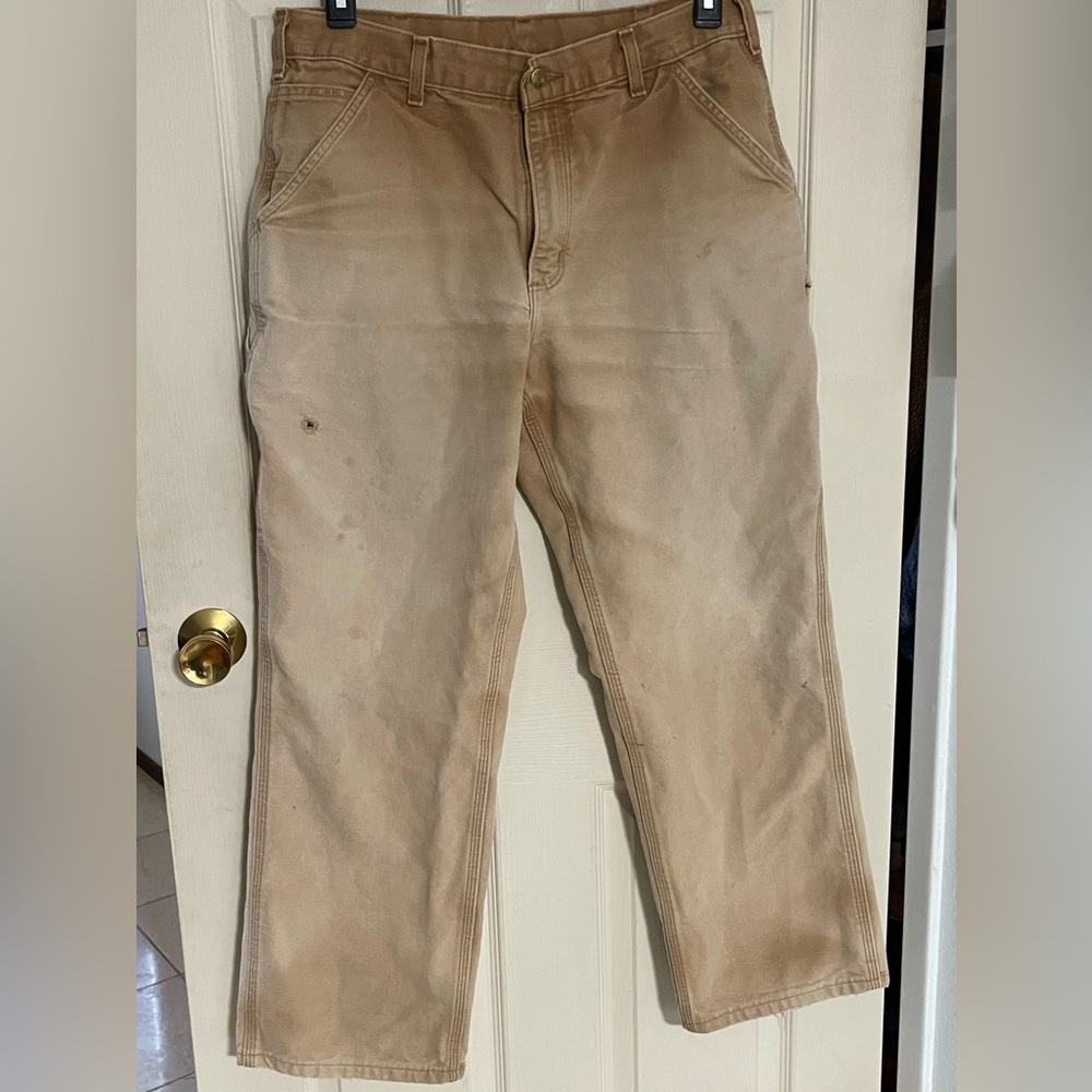 Carhartt B11-BRN carpenter pants men’s 34x30 faded brown